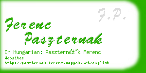 ferenc paszternak business card